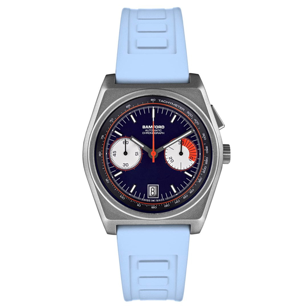 Bamford London B347 Titanium Navy Blue / Flame Orange (In-stock - Ships Now)