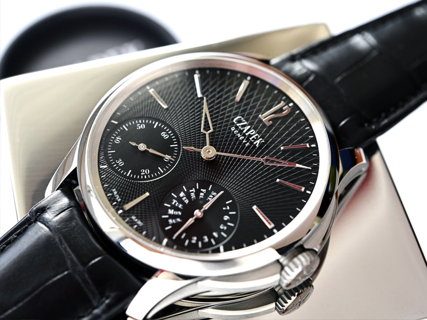 Czapek Quai des Bergues 40.5mm No. 17 Double Soleil Tuxedo Black (In-stock - Ships Now)