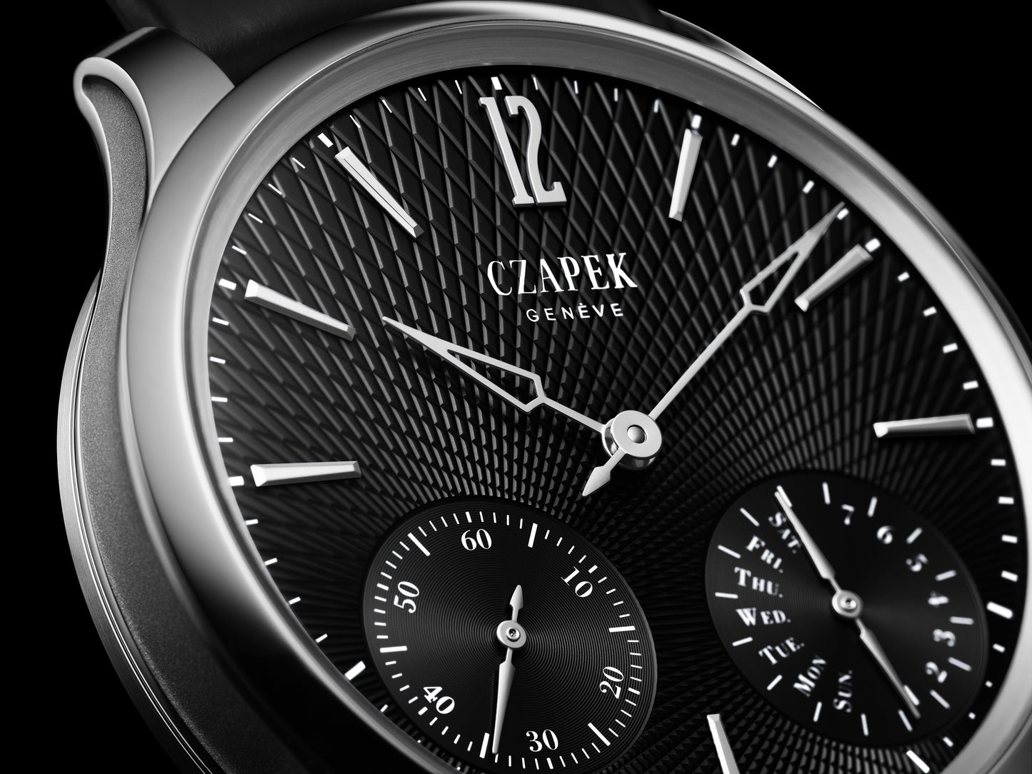 Czapek Quai des Bergues 40.5mm No. 17 Double Soleil Tuxedo Black (In-stock - Ships Now)