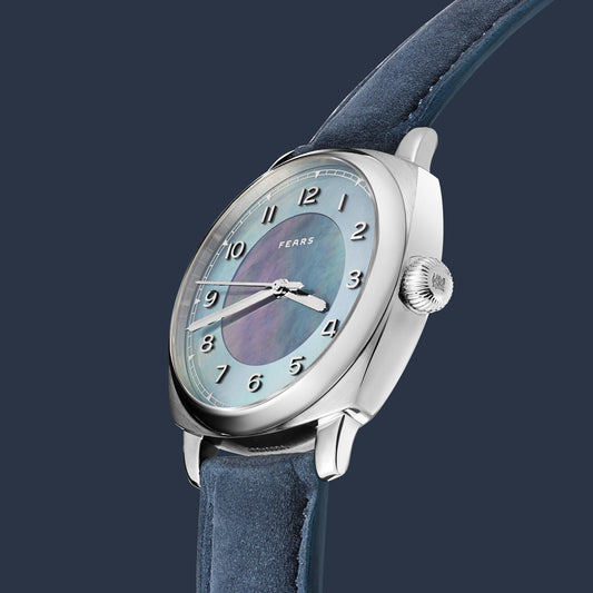 Fears Aegean Blue Buffalo Nubuck Strap