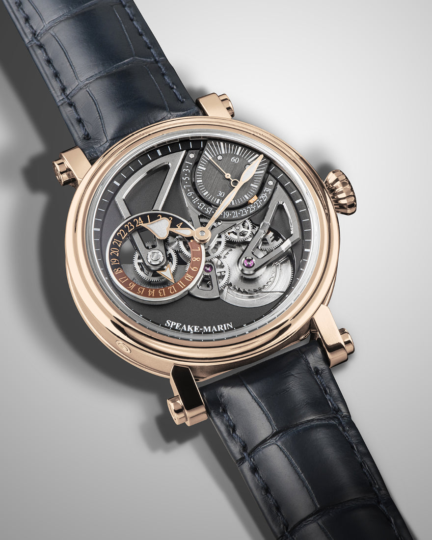 Speake-Marin Openworked Dual Time Red Gold 42mm (Special Order)