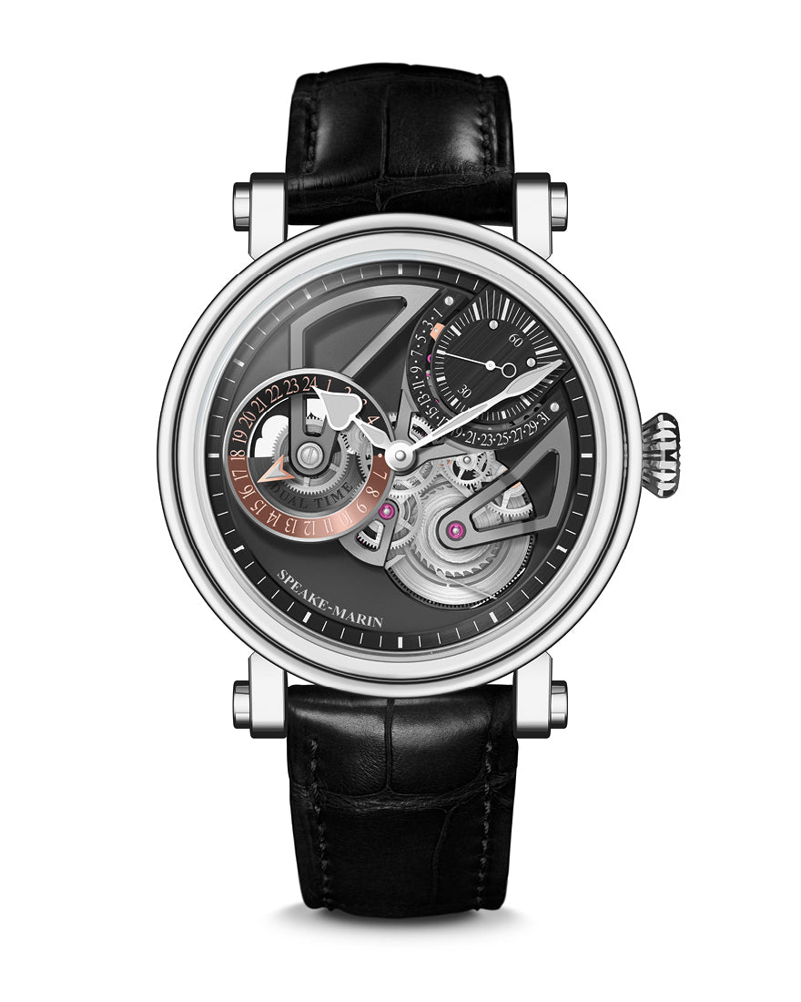 Speake-Marin Openworked Dual Time Titanium 42mm (Pre-Order)