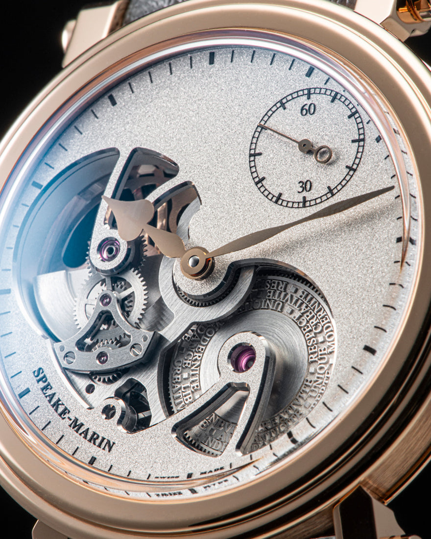 Speake-Marin Openworked Sandblasted Red Gold 38mm (Special Order)