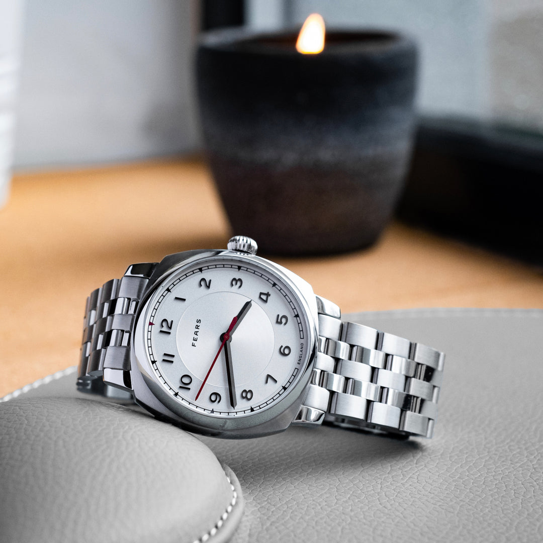 Fears Brunswick 40 Opaline White Dial (In Stock - Ships Now)