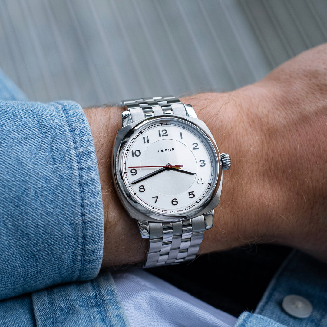 Fears Brunswick 40 Opaline White Dial (In Stock - Ships Now)
