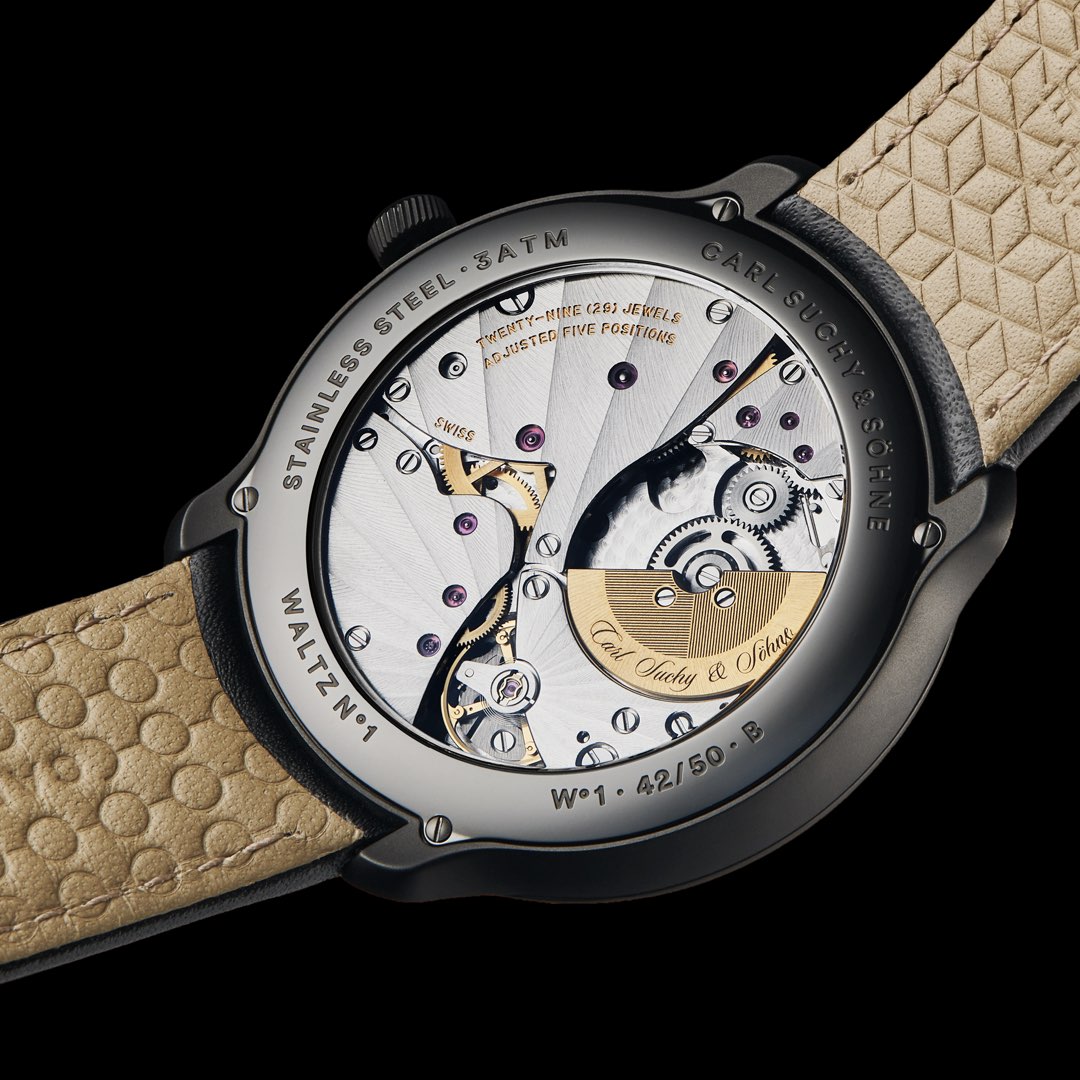 Carl Suchy & Söhne Waltz N°1 – Black Case Silver Dial (Built to Order)
