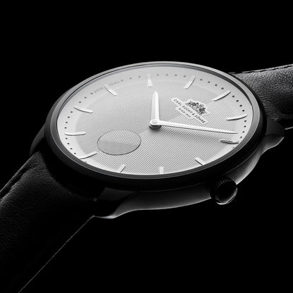 Carl Suchy & Söhne Waltz N°1 – Black Case Silver Dial (Built to Order)