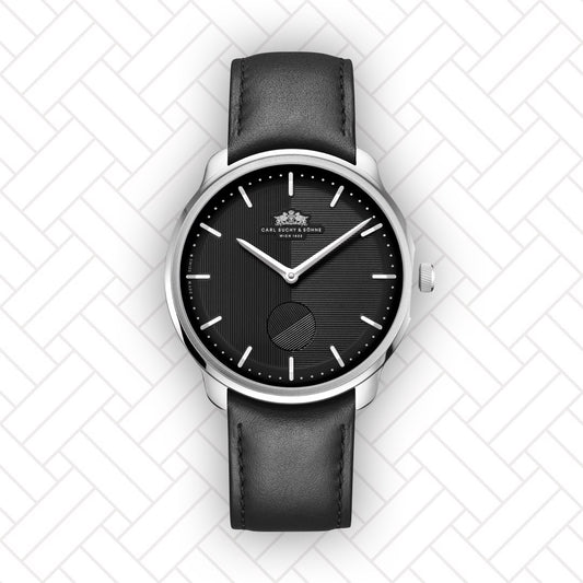 Carl Suchy & Söhne Waltz N°1 – Stainless Steel Case Black Dial (Built to Order)