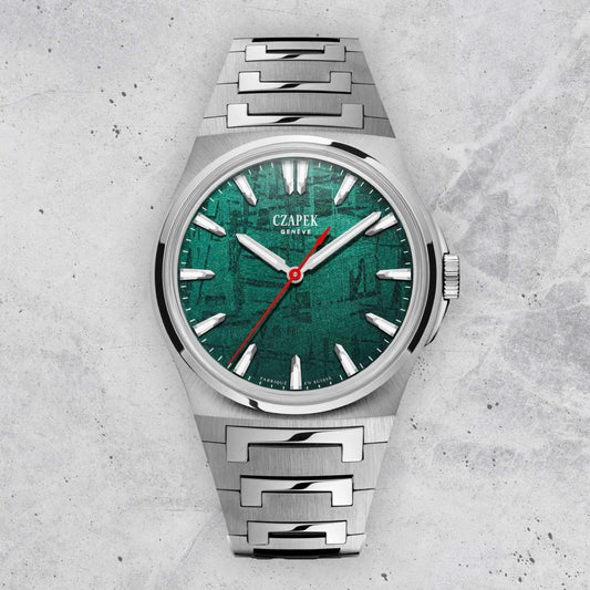 Czapek Antarctique Green Meteor 40.5mm (In-stock - Ships Now)