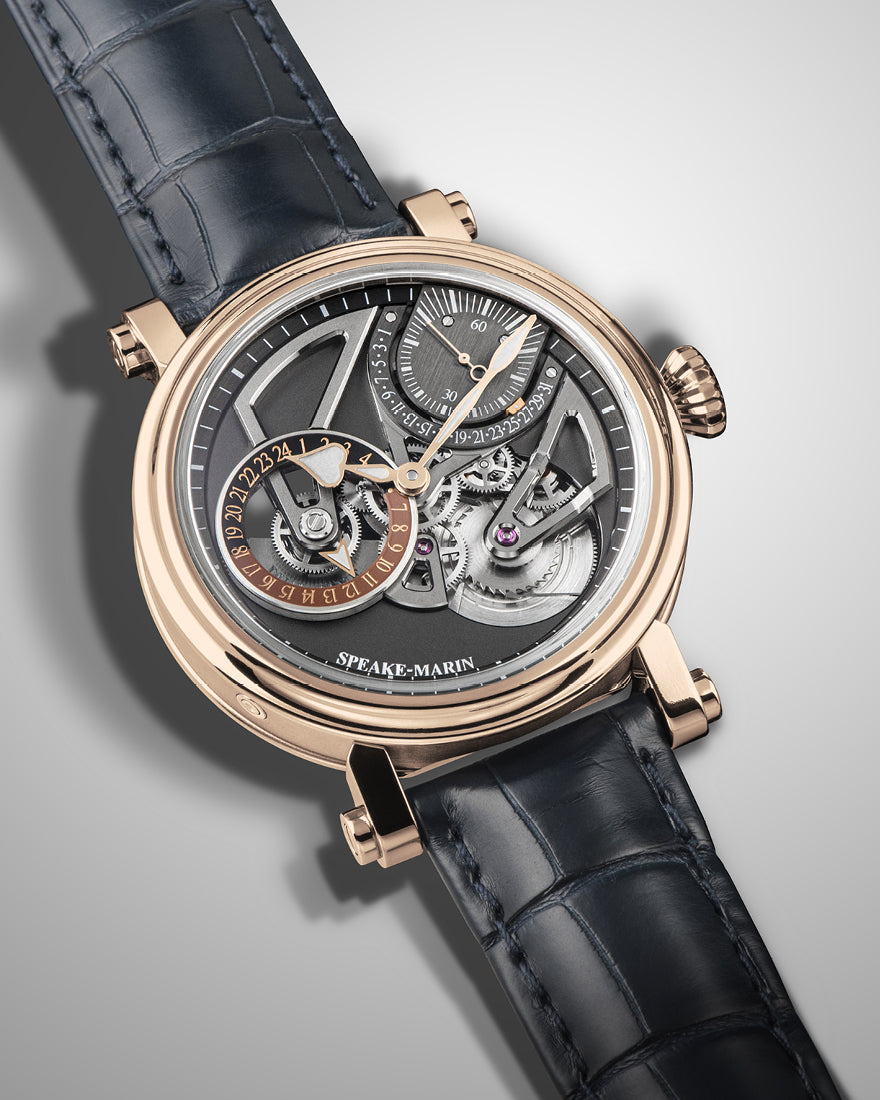 Speake-Marin Openworked Dual Time Red Gold 38mm (Pre-Order)