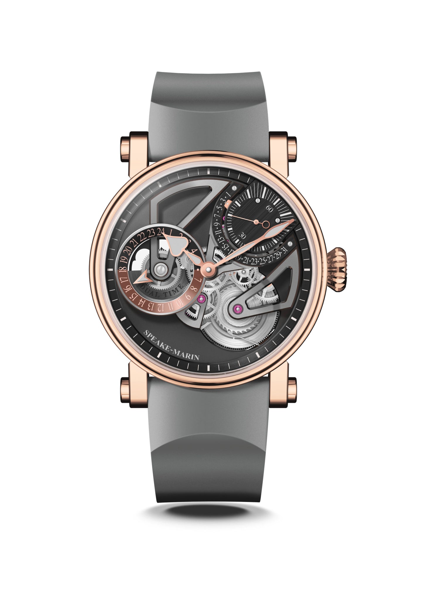 Speake-Marin Openworked Dual Time Red Gold 38mm (Special Order)