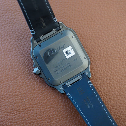 Cartier Santos de Cartier Large Black ADLC Steel WSSA0039 (Pre-owned)