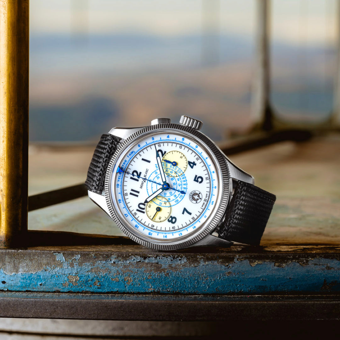 Chronograph blue discount