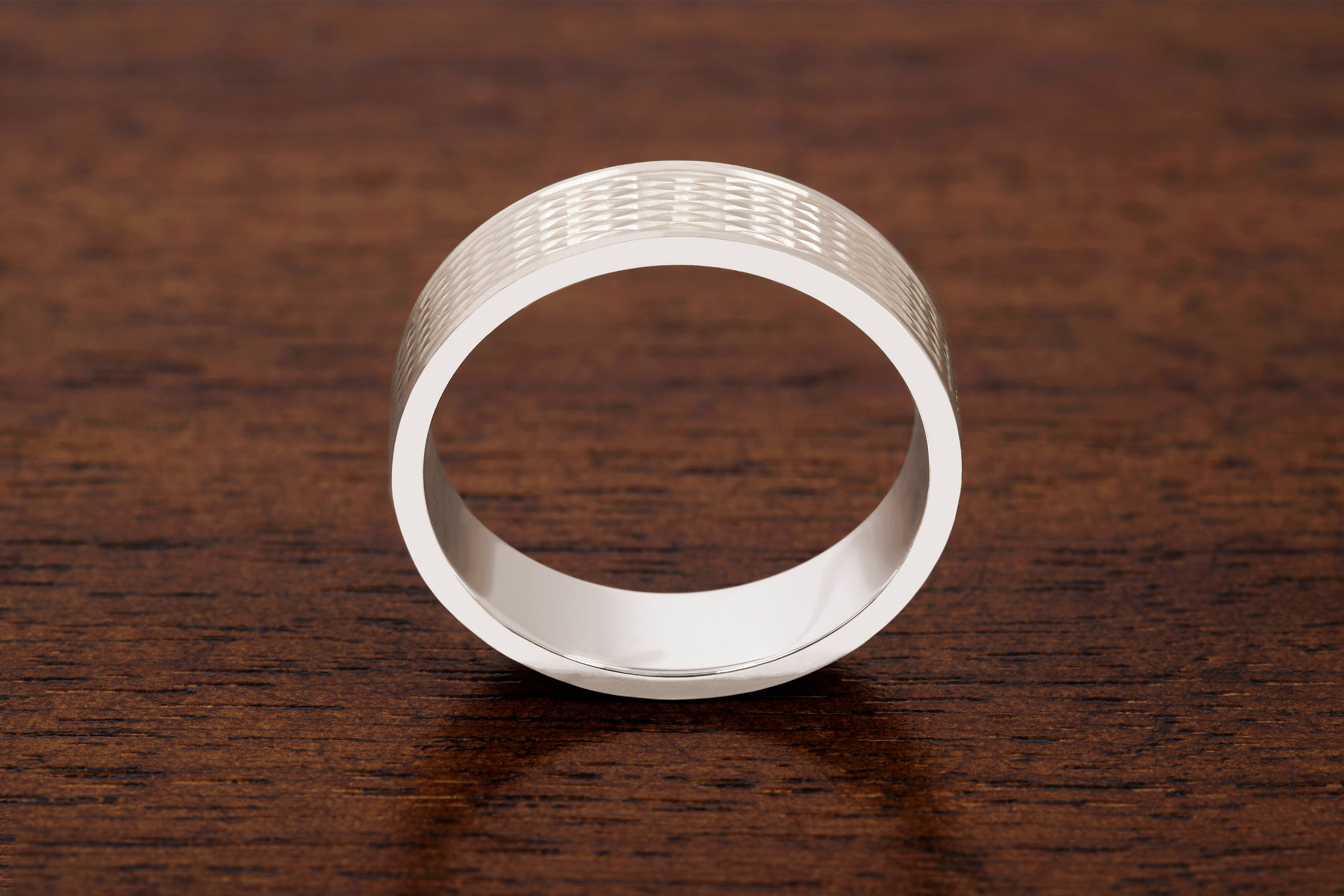 Palladium Satin Finish Wedding Ring For Men